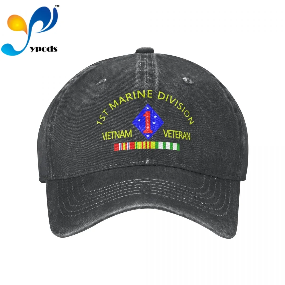 

1st Marine Division Vietnam Veteran Unisex Baseball Cap Men Women Snapback Hat Dad Hat Summer Sun Cap for Men and Women Hats