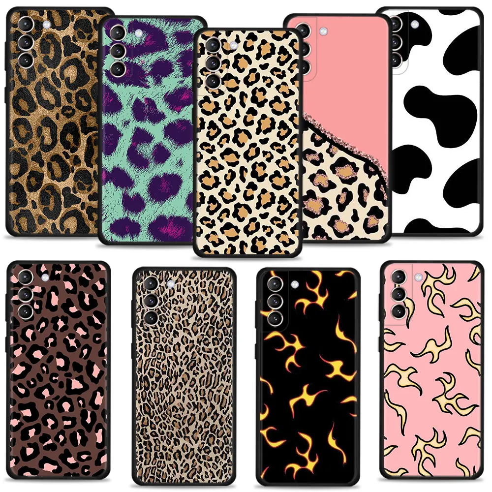 

Leopard Print Milk Cow Zebra Stripe Celulares Style For Samsung S22 Ultra 5G S20 FE 2022 S10e S8 S7 S21 Plus S10 S9 Coque