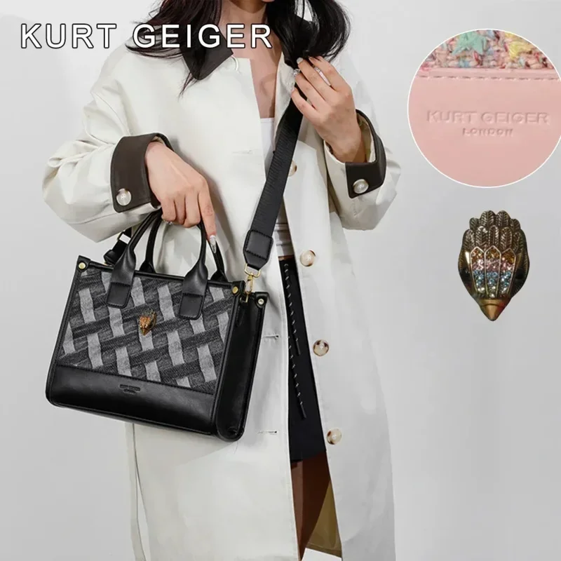 Kurt Geiger London 2024 новая тканая джинсовая сумка-тоут роскошные дизайнерские бренды