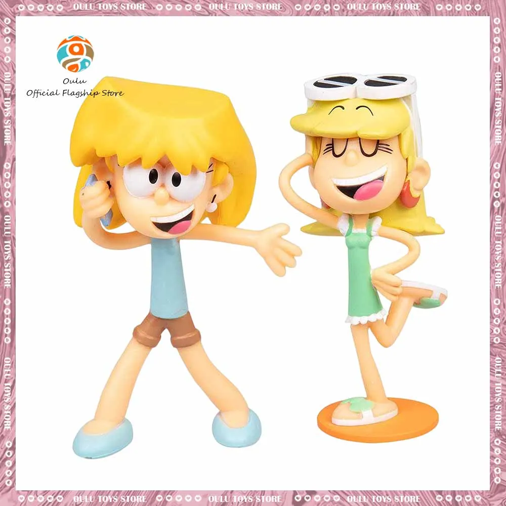 8pcs A Set The Loud House Anime Figure Clyde Lori Lily Leni Lucy Lisa Luna Action Figure Pvc Collection Ornaments Toys Gifts