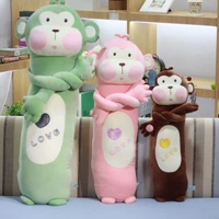 spot goods the new cute kawaii tall monkey length pillow plush toy doll to send childrens day birthday gift throw long