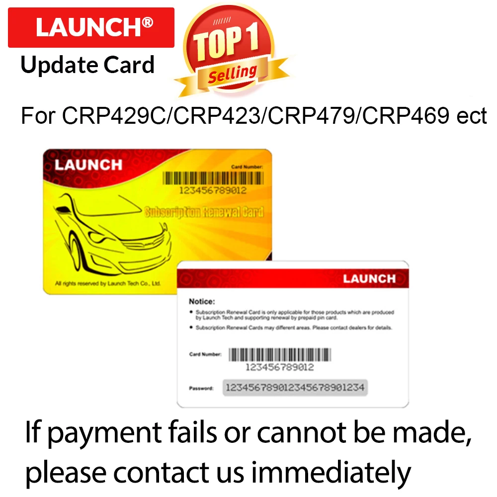 

LAUNCH Upgrade Pin Card Software Update Support For X431 CRP429C CRP479 CRP469 CRP423 CRP909E CRP909 CRP909X