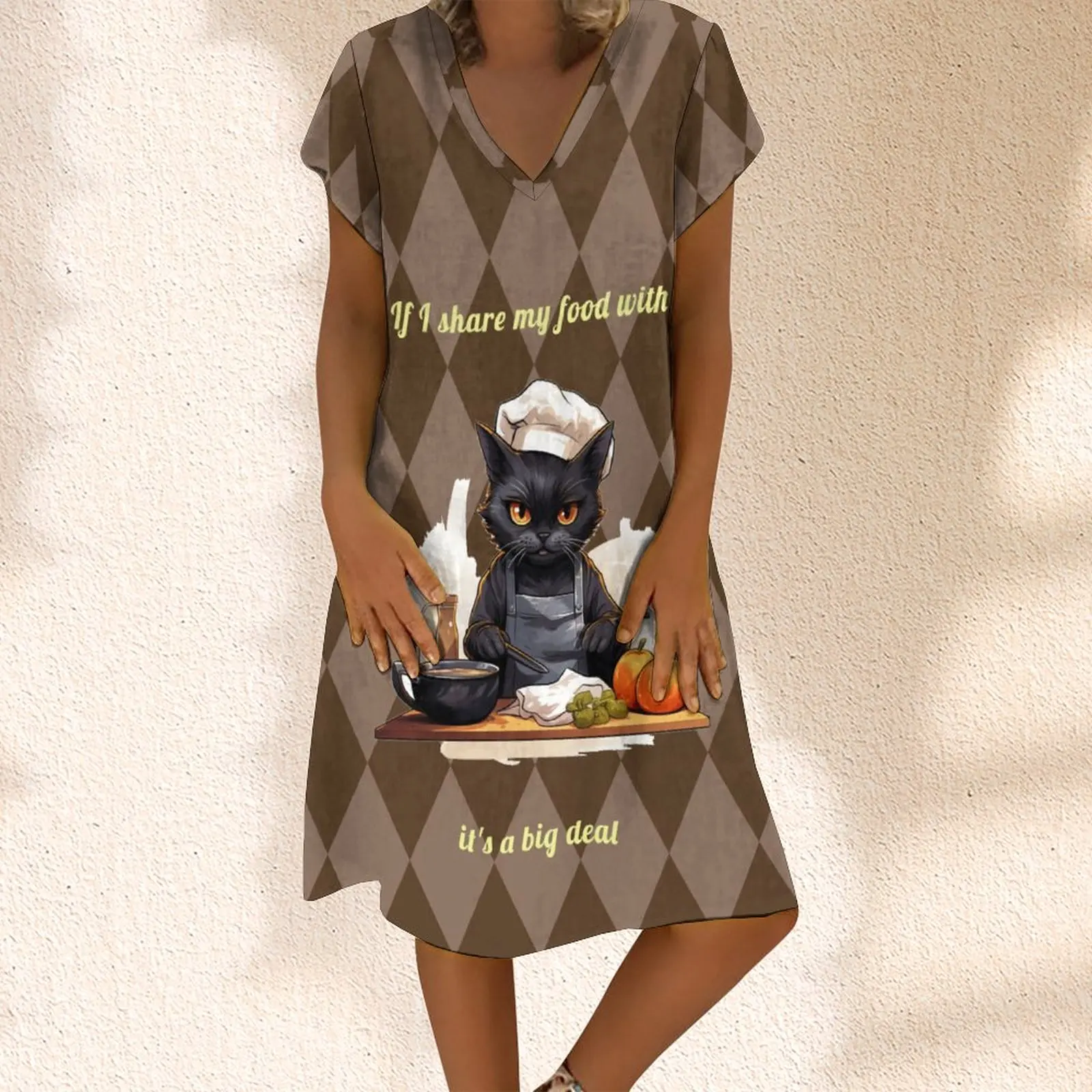 

Summer Women's Elegant Dress Fashion Funny Print T-shirt For Woman Classic Top Women