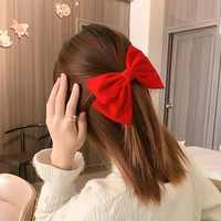 red series big bow hair clip sweet vintage hairpins barrettes red velvet bowknot hair clips temperament hairpin hair accessories