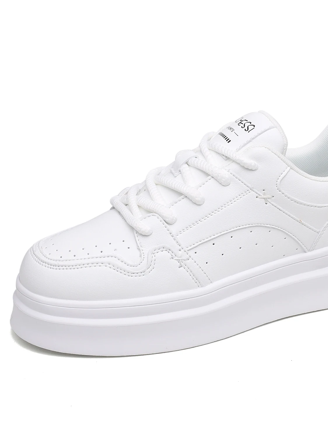 Повседневная обувь с дезодорантом из натуральной кожи 2024 белые туфли на толстой