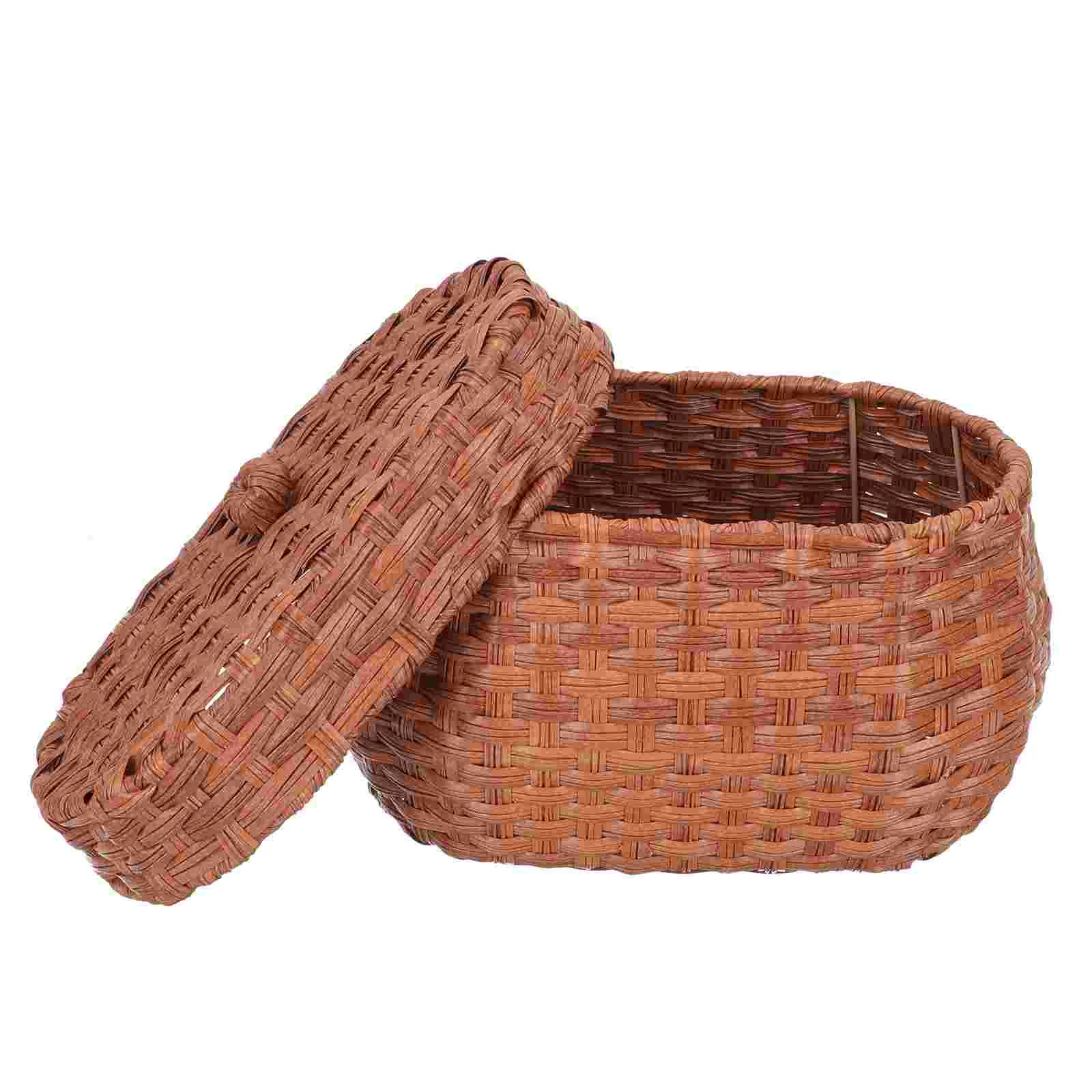 

Basket Storage Egg Holder Binsrattan Baskets Organizer Fabric Wicker Countertop Chicken Lid Woven Decorative Kitchen Seagrass