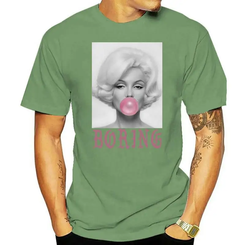 

Design T Shirt Novelty Tops Being Normal Is Boring Marilyn Monroe Classic Womens Black T-shirt