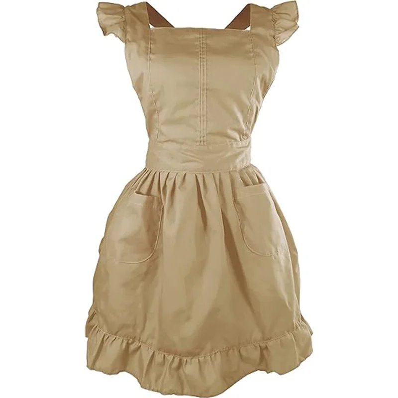 Средняя длина Садовый флорист Льняная маслостойкая горничная Хлопок Кулинарный