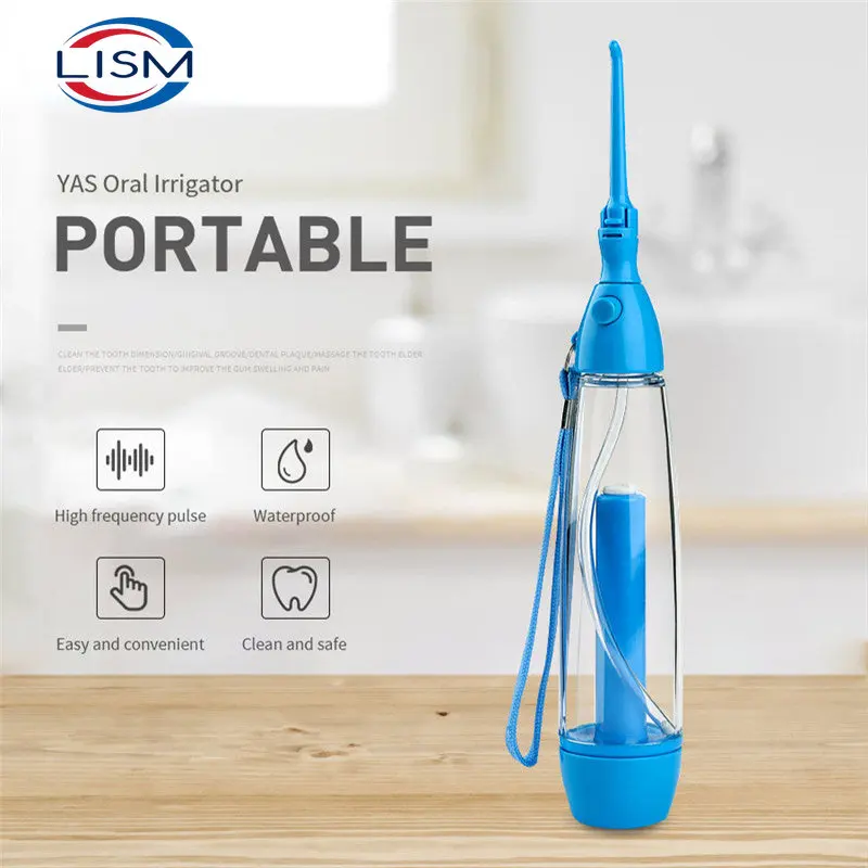 Oral Irrigator Teeth Cleaner Water Jet Tooth Health Water Non-electric Household Portable Oral Irrigator Flossing LV160  New