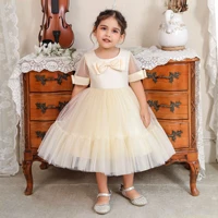 bunnylulu new fashion baby toddler birthday baptism dress tulle multilayer dress princess prom party formal evening dress flowe