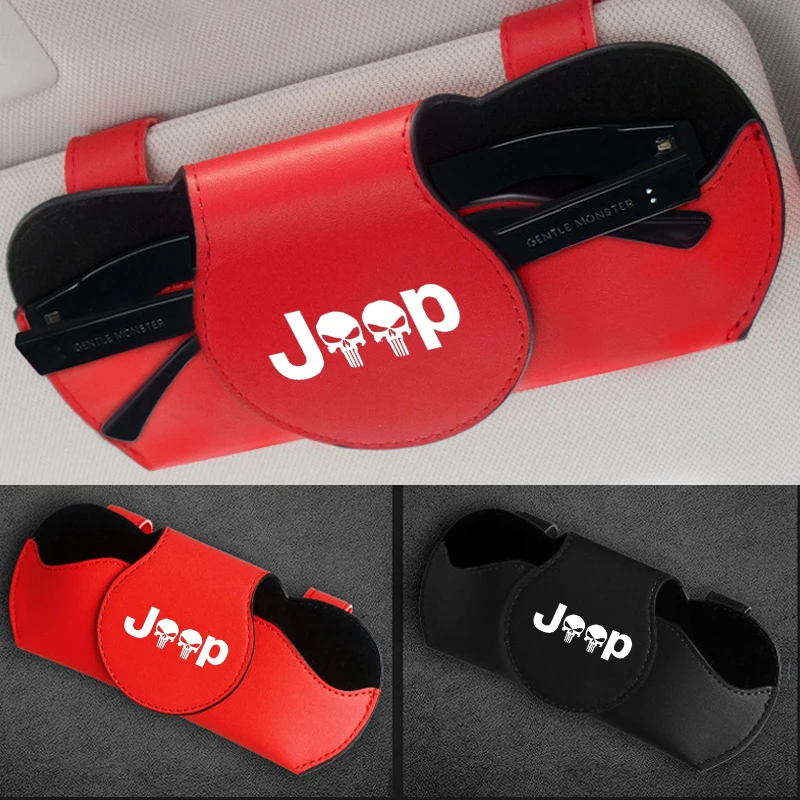 

Автомобильный держатель для солнцезащитных очков для Jeep wrangler Renegade ComPcss Patriot, многофункциональный зажим для очков, зажим для купюр, автомобил...