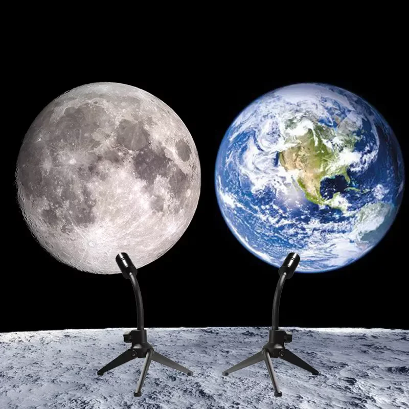 

Star Projector 2 In 1 Earth Moon Projection Lamp Galaxy Light Projector Background Atmosphere Night Light For Bedroom Decor