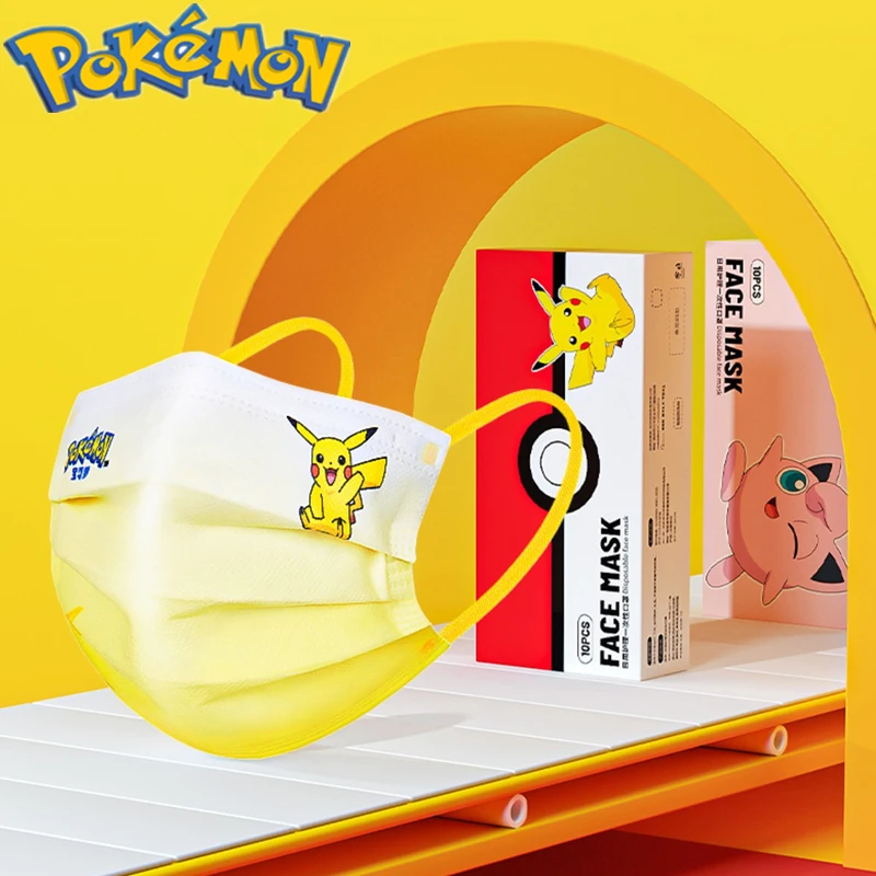

Pokemon disposable mask Pikachu Psyduck Blastoise Charmander high value breathable three-layer gradient independent packaging