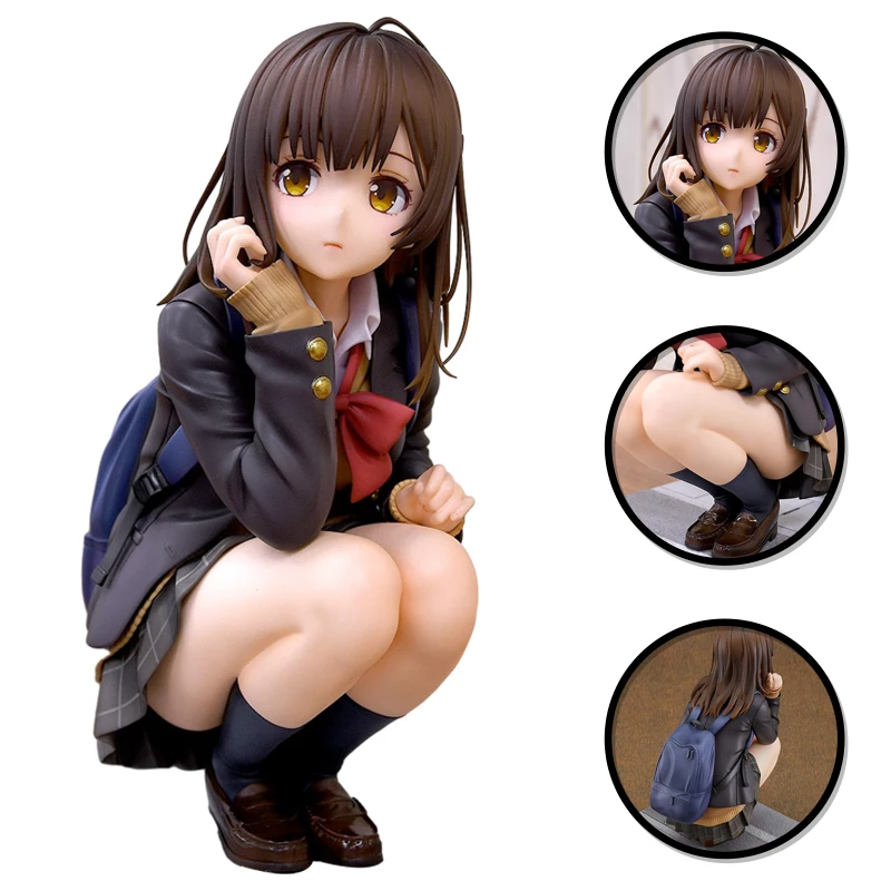 15 см аниме огивара Sayu фигурка Hige Wo Soru. Soshite Joshikousei Wo Hirou Игрушечная модель для приседания, подарок, коллекционная экшн-фигурка