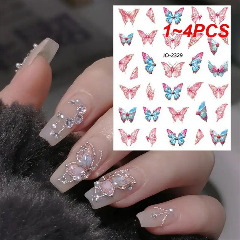 

1 ~ 4 шт. бабочка долговечный фотоаксессуар красота наклейки для ногтей жемчужные ногти горячая Распродажа Блестящий уникальный изысканный