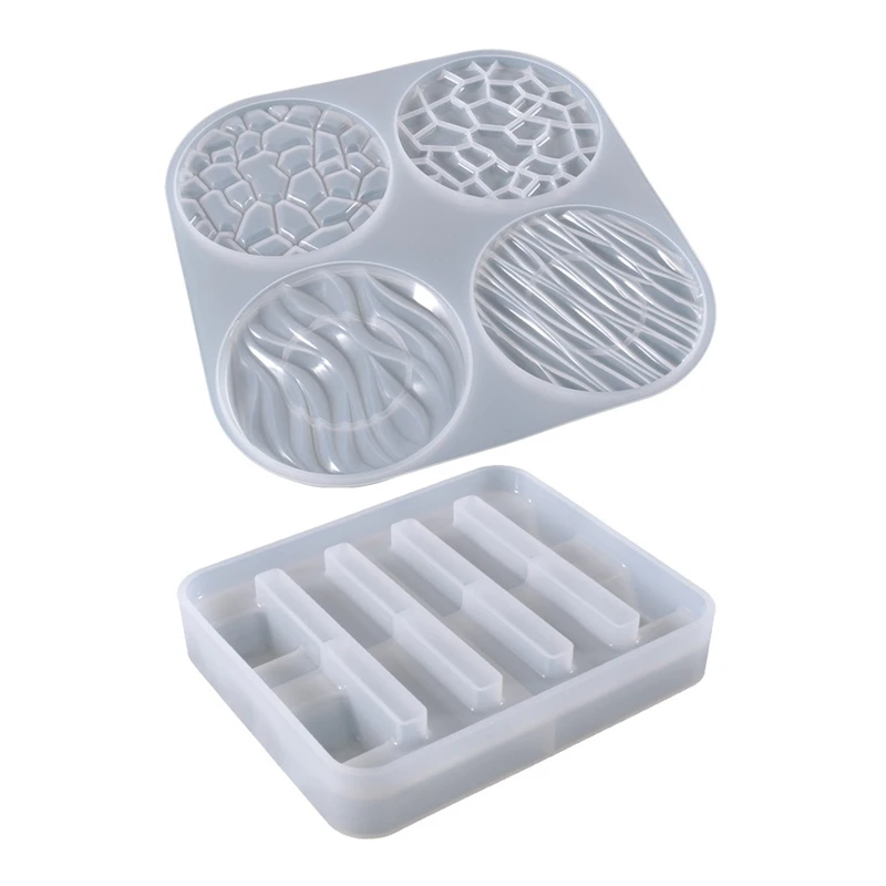 

Different Patterns Mold Silicone Epoxy Resin Coaster Holder Mold for DIY Casting