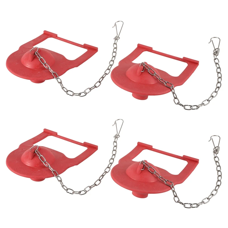 

4 PCS 2 Inch Toilet Flapper For Kohler Shark-Fin Flapper Replacement Kit, Replace For Kohler, With Steel Chain And Hook