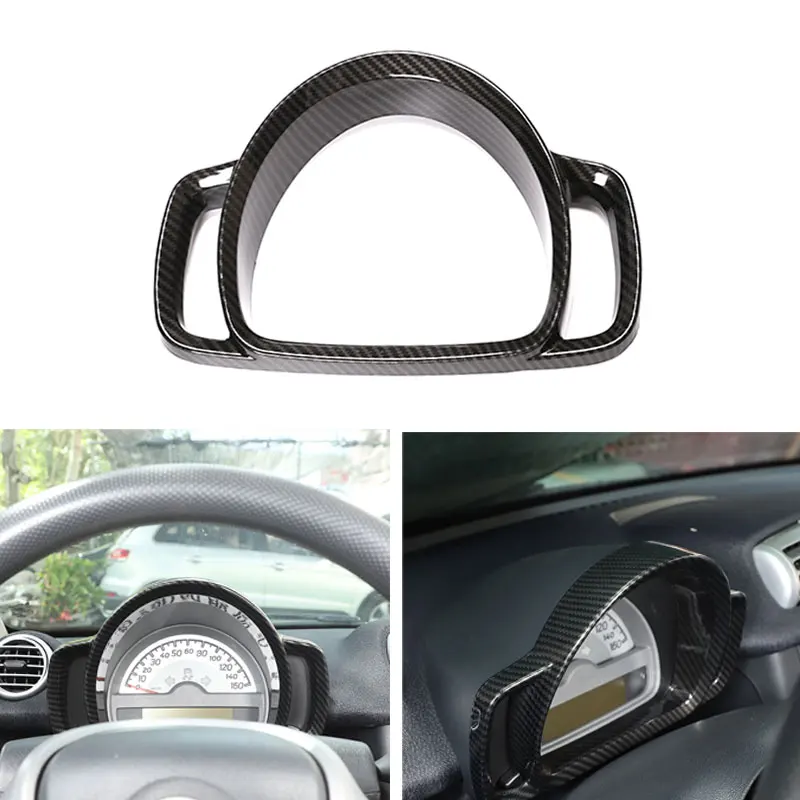 

Карбоновая текстура центральное управление рамка приборной панели отделка Крышка для Mercedes Benz Smart Fortwo 2009-2014