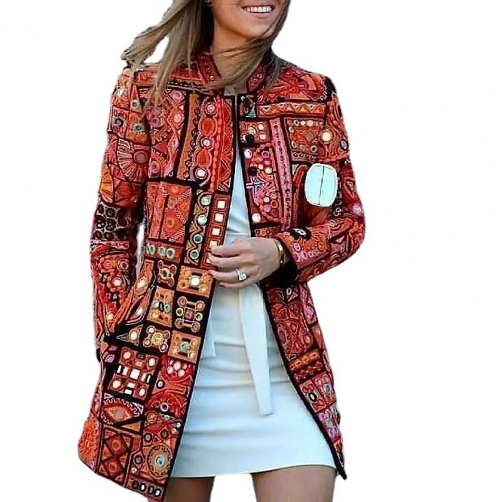 

Stylish Thick Open Stitch Vintage Irregular Pattern Cardigan Jacket Daily Clothing Retro Cardigan Cardigan Coat