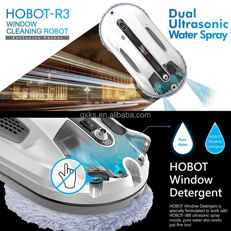 HOBOT R3 Робот для мытья окон Автоматический распылитель воды Очиститель стекол