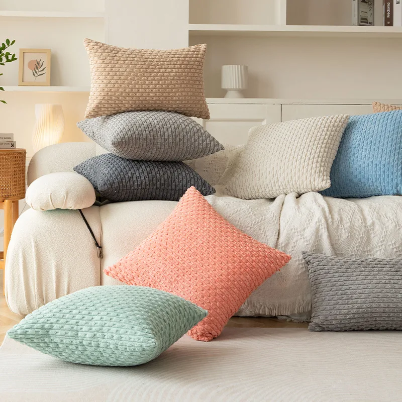 

Corduroy Plush Cushion Cover for Sofa Decorative 45x45cm Home Living Room Decor Solid Color Modern Throw Pillowcase Pillow Cover
