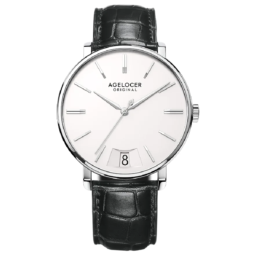 

AGELOCER Mens Watches Luxury Top Brand Waterproof Male Watch Sappire Ultra-thin 7mm Quartz Man Wristwatch XFCS
