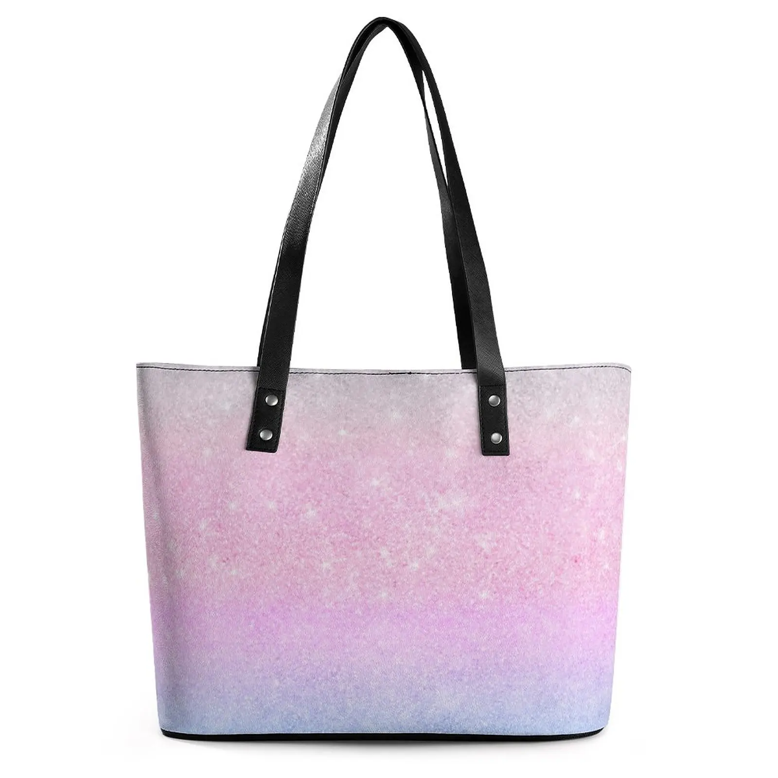 

Элегантные сумочки с эффектом омбре, розовая Серебристая блестящая Женская дорожная сумка-тоут с принтом, забавные карманы, ручные сумки