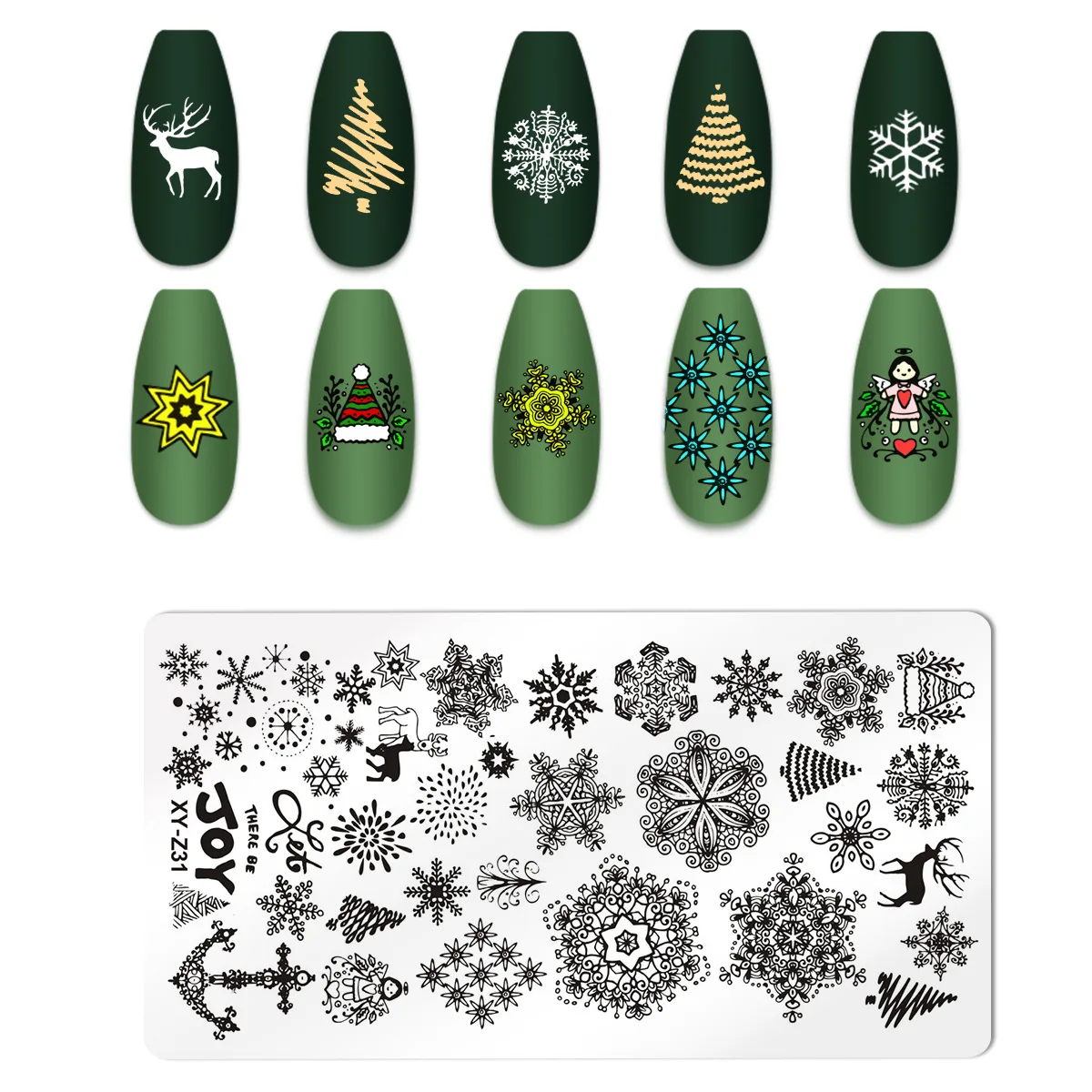 

Bow Snowflake Nail Stamp Plates Fire Flame Star Flame Image Nail Art Template Stainless Steel Floral Flower Lace Stencils