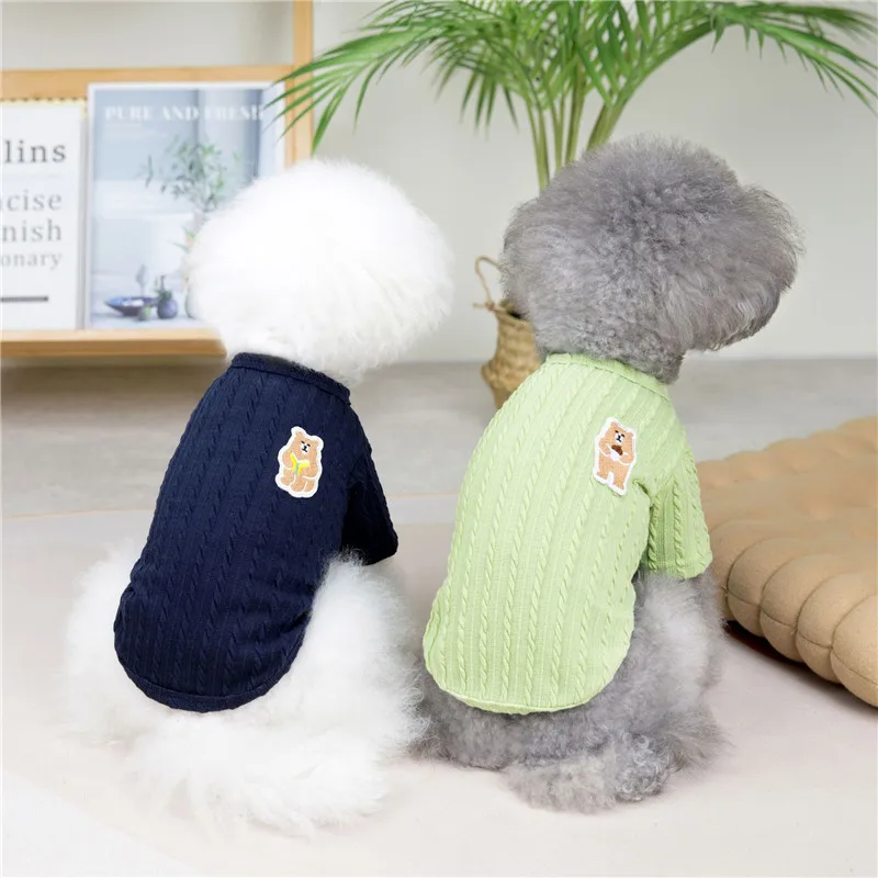 

Bear Pattern Puppy Clothes Autumn Winter Dog Sweater For Small Medium Dogs Chihuahua Dog Hoodies Coat Bichon Sweatshirts Jumpers