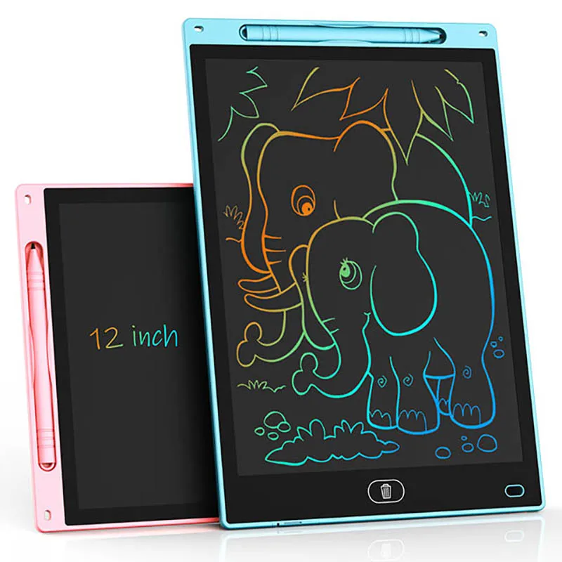 

LCD Writing Tablet 12 Inch Colorful Screen Doodle Pad Kawaii Drawing Board Learning Educational Toy Gift for 3-12 Years Kids