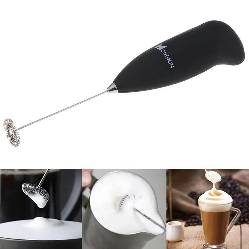 

Stainless Steel Electric Whisk Mini Coffee Blender Automatic Milk Frother Bubbler Stirrer Kitchen Automatic Handheld Foam Maker