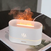 180ml desktop decoration home air humidifier flame shaped usb essential oil diffuser mute mini aromatherapy machine office
