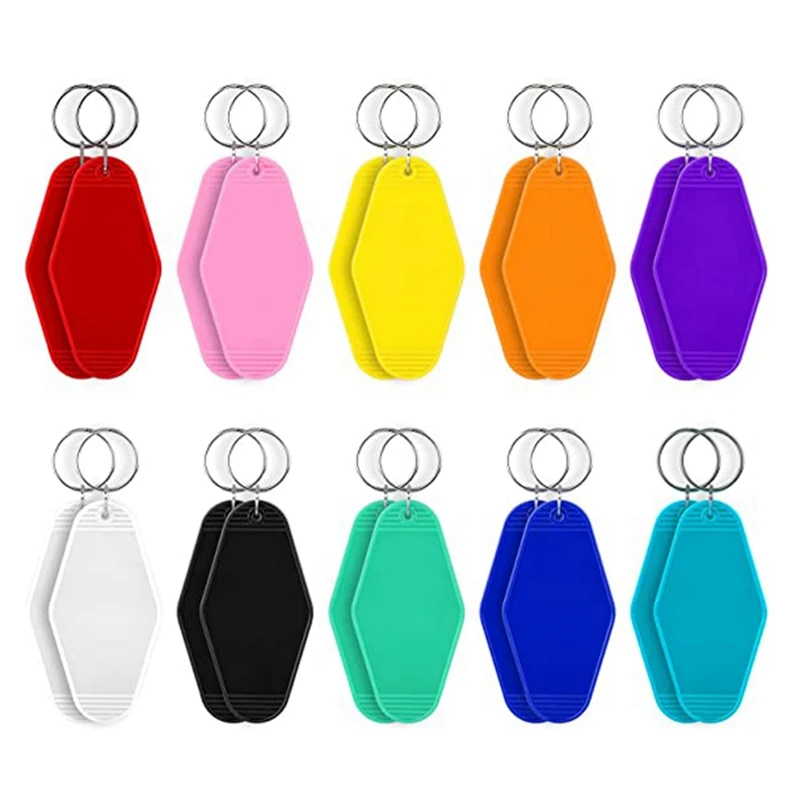

1Set Blank Motel Keychain Acrylic Keychain Blanks For DIY Crafts Ornament Zipper Pulls Backpack Labels