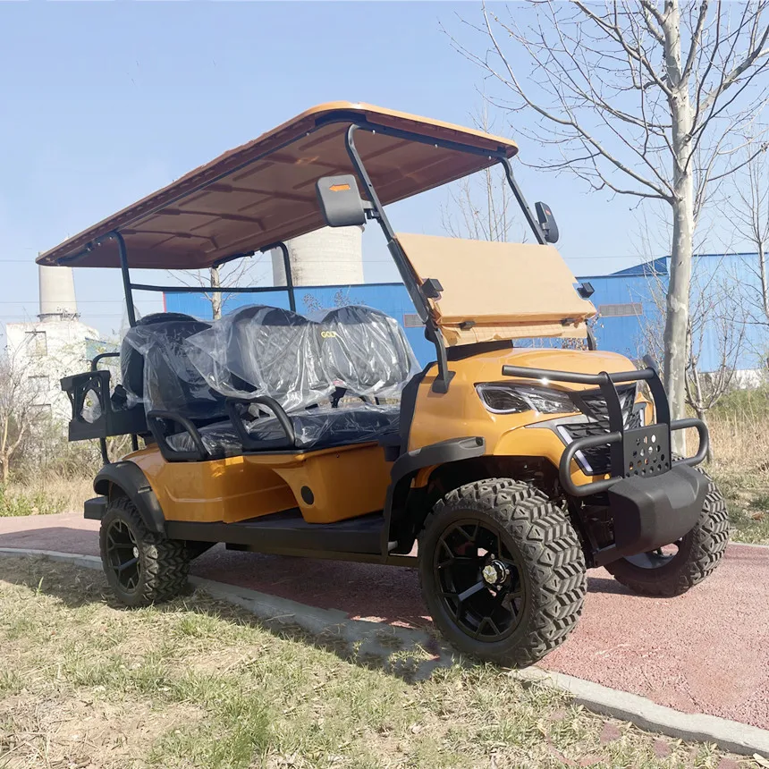 Бесплатная цветная электрическая тележка для гольфа 72 В с литиевой батареей