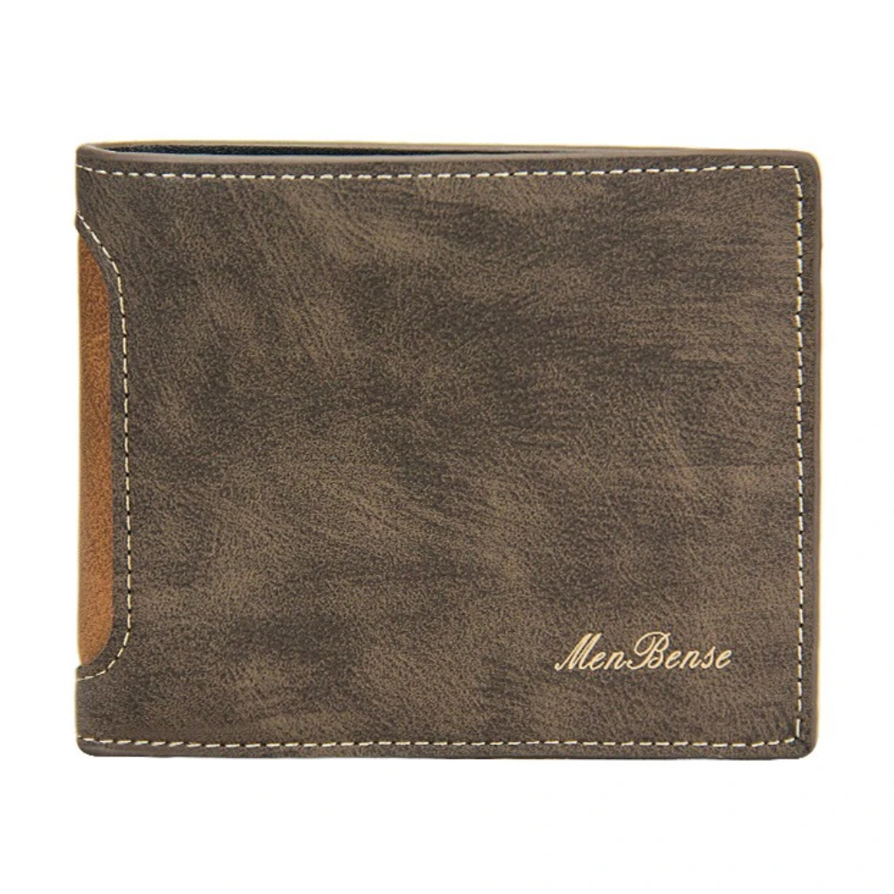 Мужской кошелек кожаный деловой складной Роскошный тонкий из воловьей кожи с