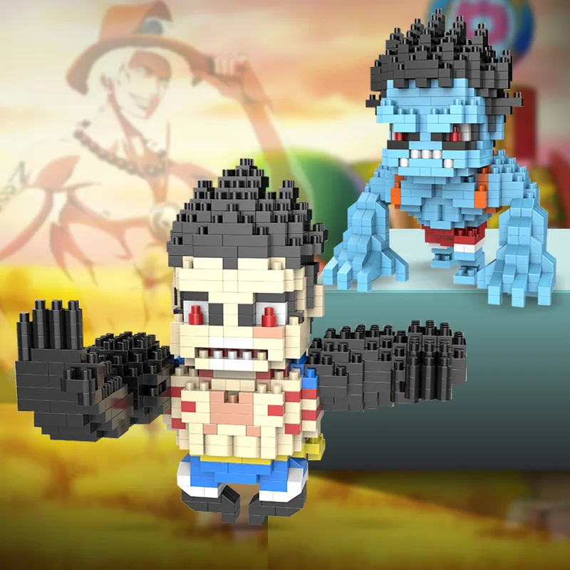 

One Piece Figure Building Blocks Gear Fourth and Shadow Monkey D Luffy 2 Style Bricks Action Model Collection Doll Ornaments
