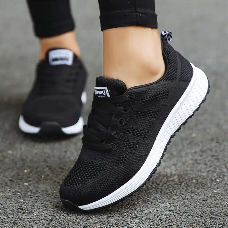 

Summer Mesh Sports Woman Light Sneakers Women's Sport Shoes Female Running Sneakers Black Walking Ladies Scarpe Donna GME-1887