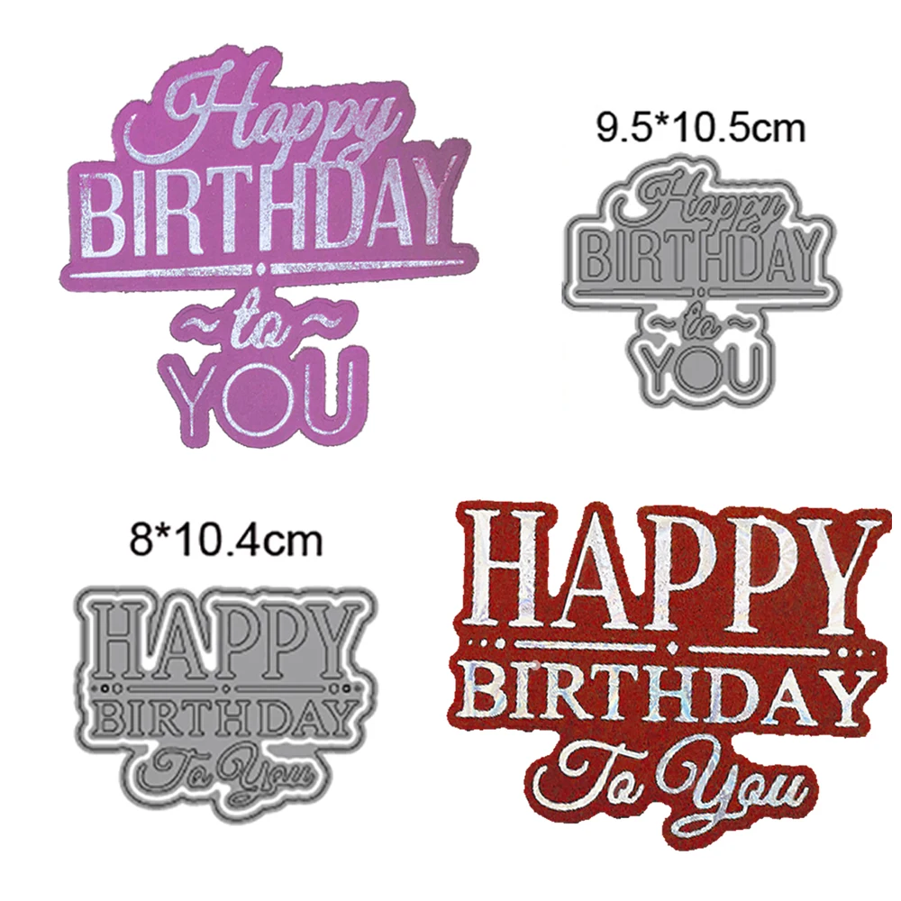 

Happy Brithday To You Letters 2022 New Arrivals Cutting Dies Metal Scrapbooking Decoration Embossed Photo Album Card Handicrafts