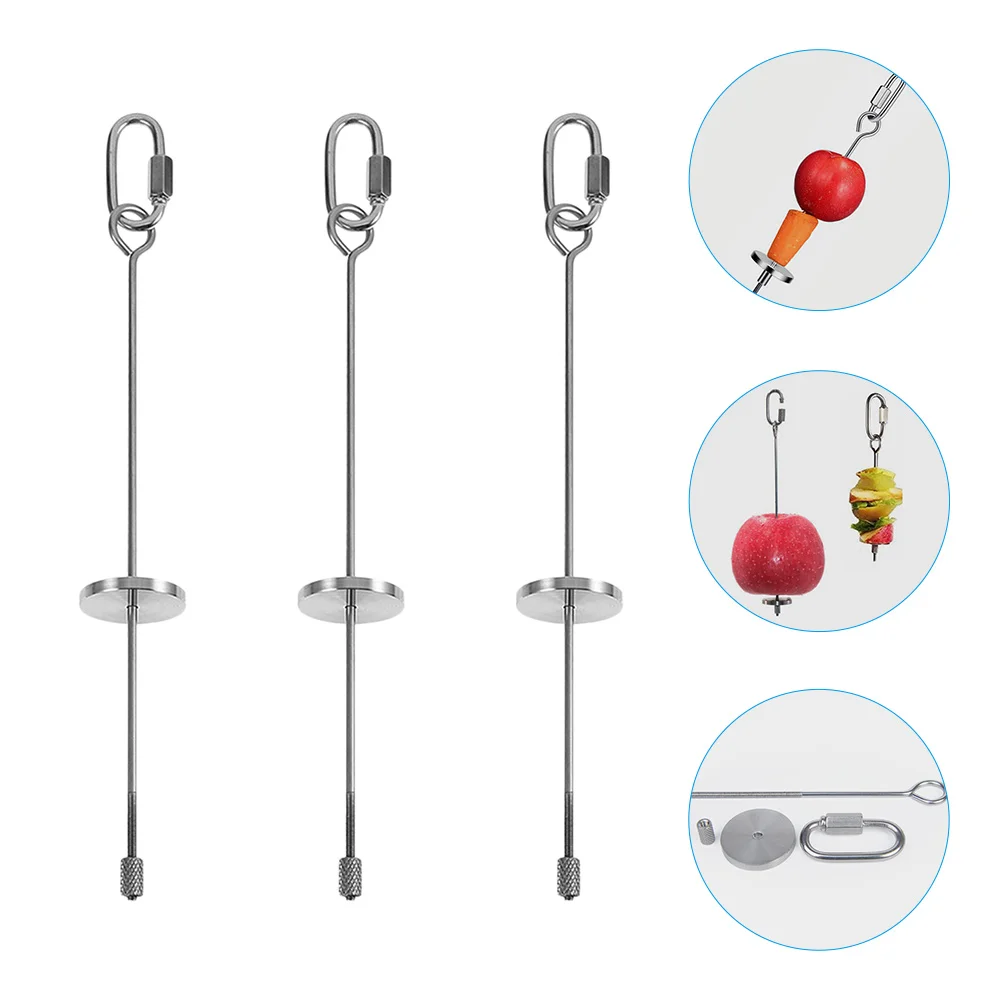 

Bird Skewer Cagefruit Stainless Foraging Daily Holder Skewers Parrotaccessories Portable Vegetable Small Steel Holders Supplies
