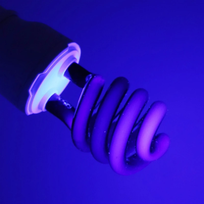 220 В 20 Вт E27 Ультрафиолетовая флуоресцентная лампа Blacklight CFL Замена лампы УФ-свет