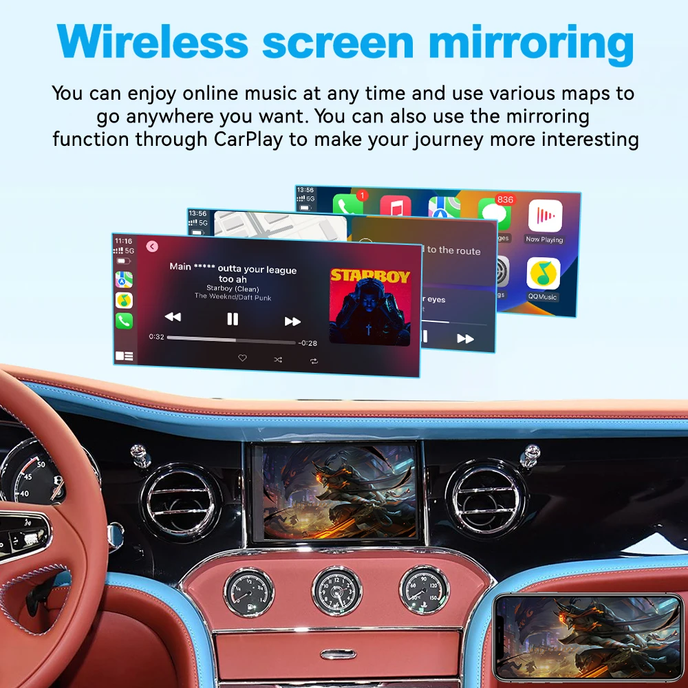 Фото Беспроводной модуль JoyeAuto CarPlay и интерфейс Android Auto для Bentley Mulsanne 2011-2020 с поддержкой Airplay, Mirror-Link и голосового управления №4