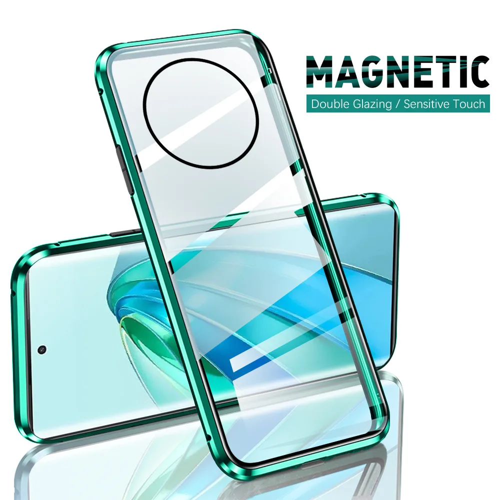 

360° Magnetic Flip Case For Honor Magic5 Lite 5G Xonor Honer Magic 5 Light 5Lite 6.67" Double-Sided Glass Front Back Cover Coque