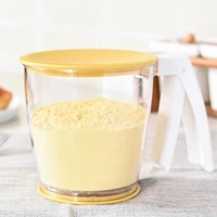 durable flour strainer with lid flour sieve sugar shaker dispenser kitchen accesories baking tools icing sugar filter sieve cup