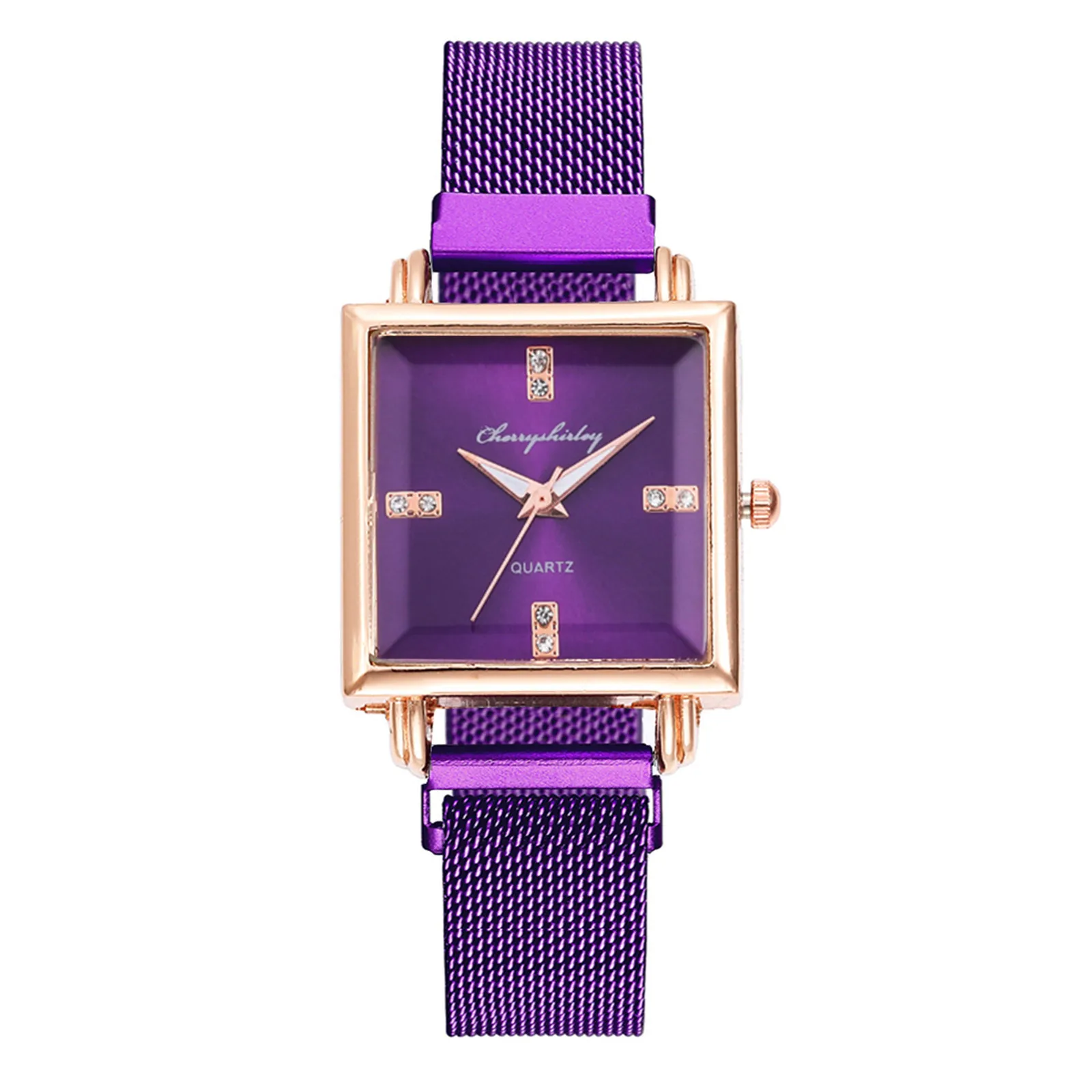 

Casual Stainless Rhinestone Quartz Band Flower Watch Women Steel Women's Watch Men Watches Men's Watches Blue Face