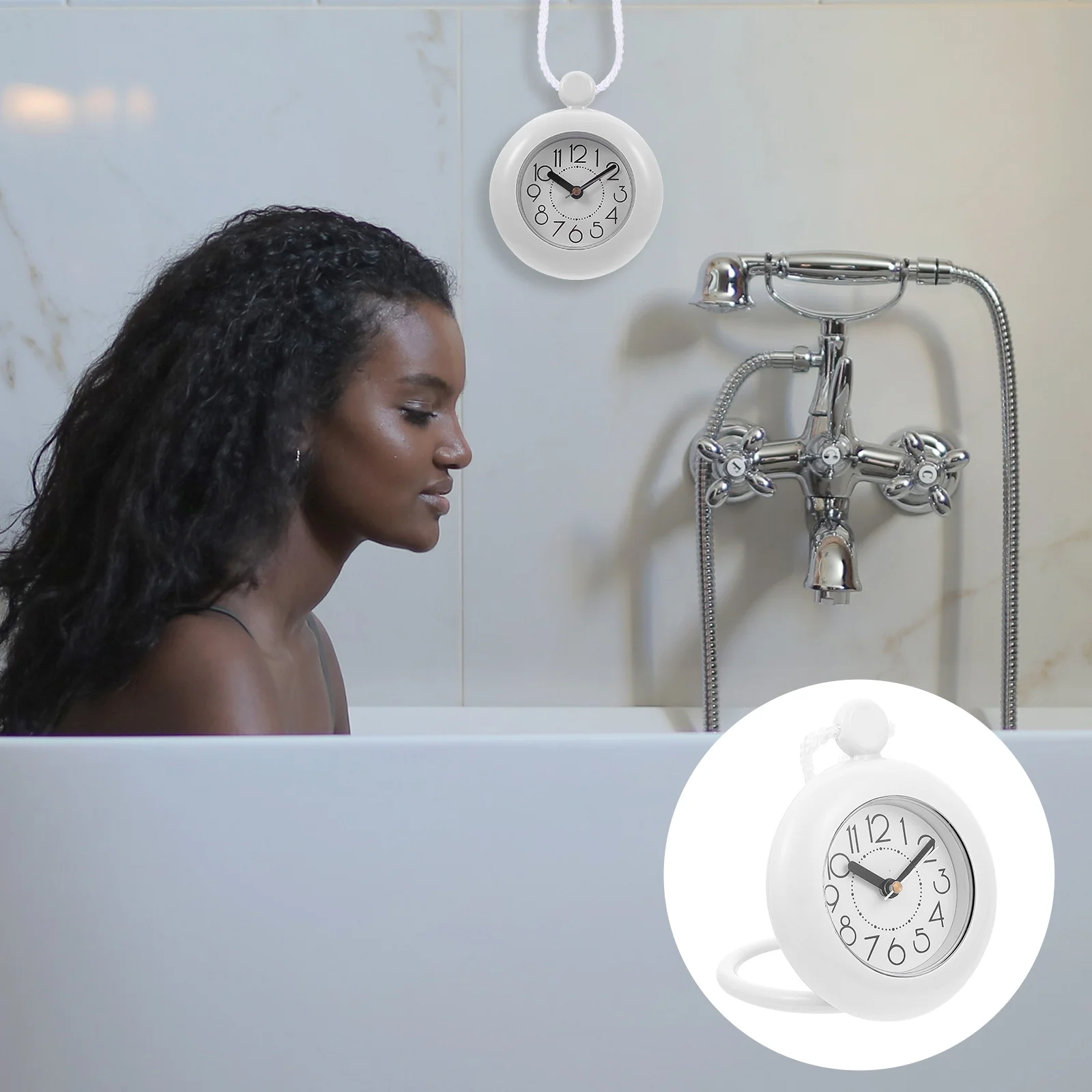 

Clock Wall Bathroom Shower Hanging Waterproof Digital Silent Timer Clocks Kitchen Modern Movement Vintage Decorative Resistant