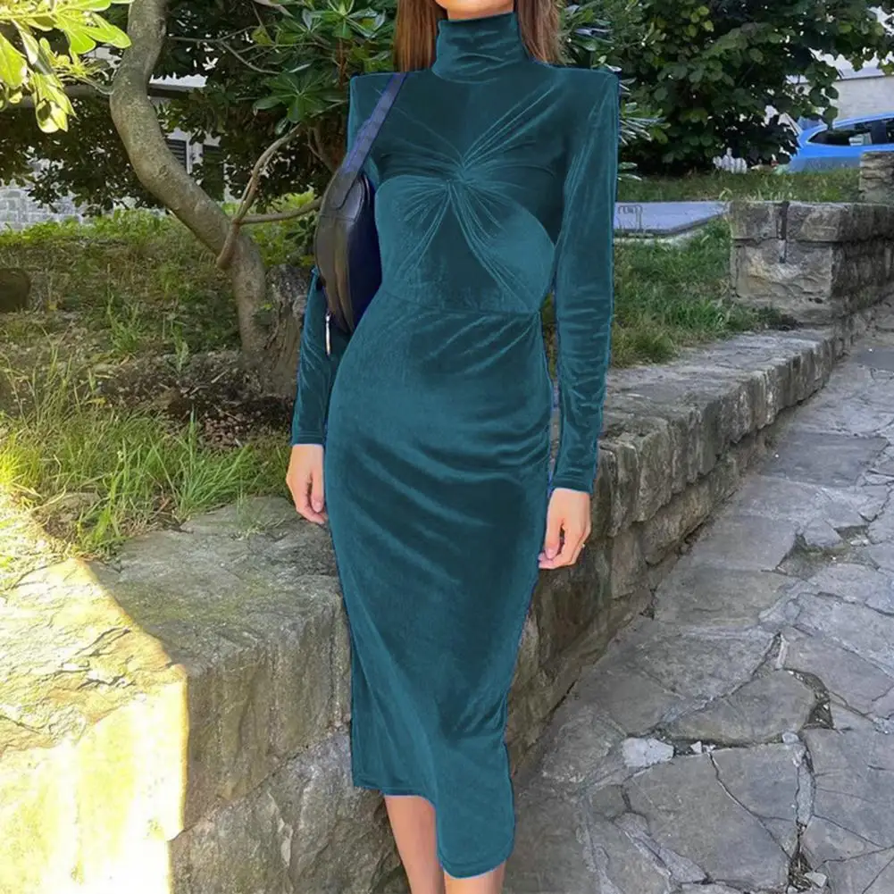 

Beautiful Autumn Dress Pullover Spring Dress Slim Fit High Waist Party Dress Warm