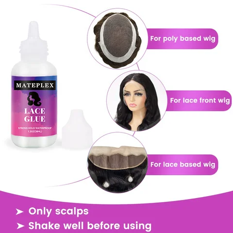 Клей для парика, водонепроницаемый клей на сетке, сильная фиксация, клей для парика, профессиональный клей для передних париков на сетке, съемник клея