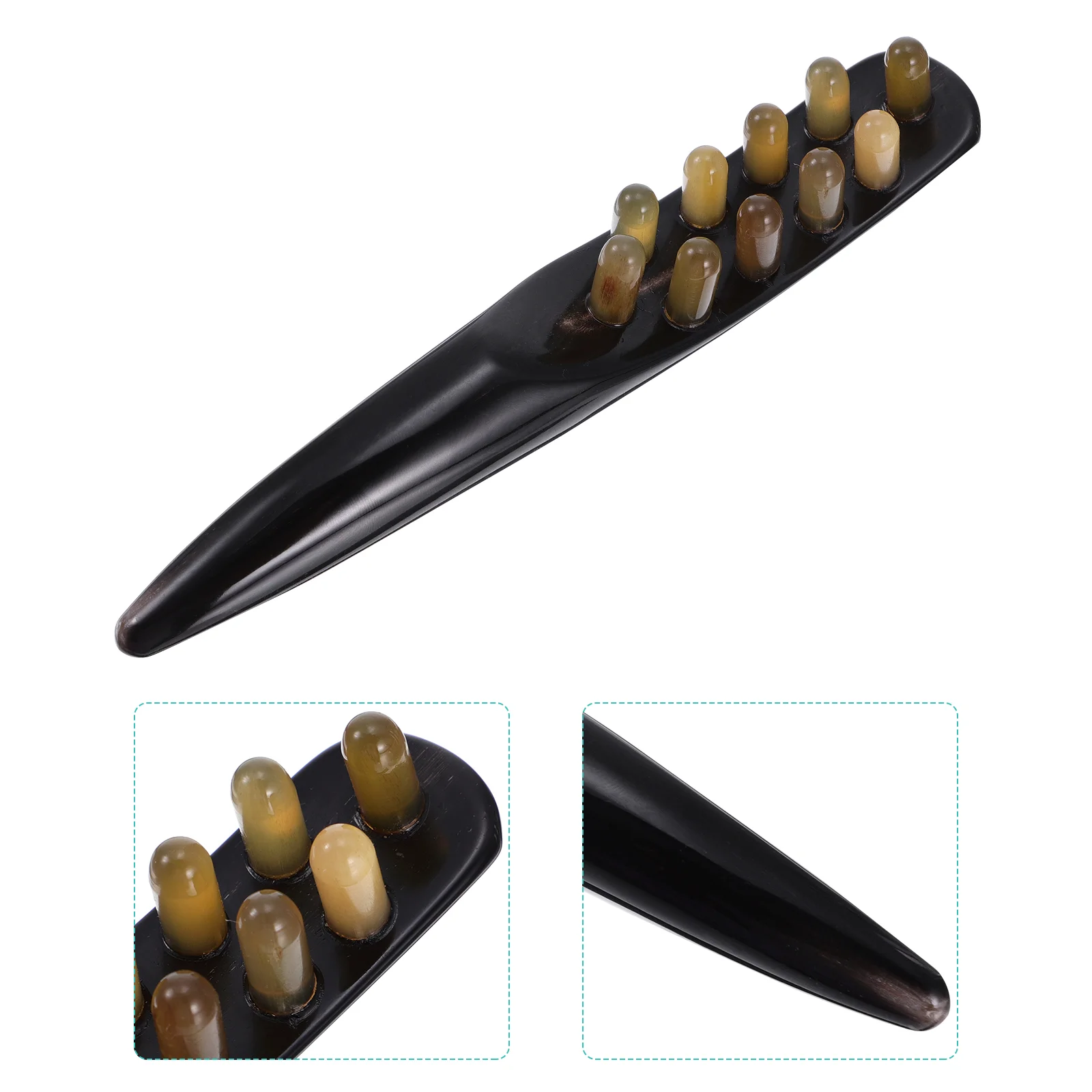 

Comb Head Tool Scalp Hair Scraping Horn Ox Brush Men Beard Scratcher Spa Massaging Shaping Treatment Acupoint Wide Teeth