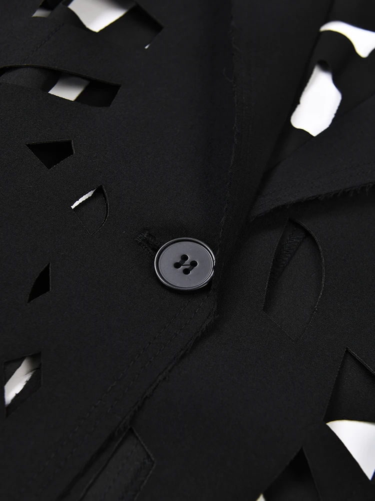 Женский блейзер большого размера ZMEENNA черный свободный пиджак с отложным