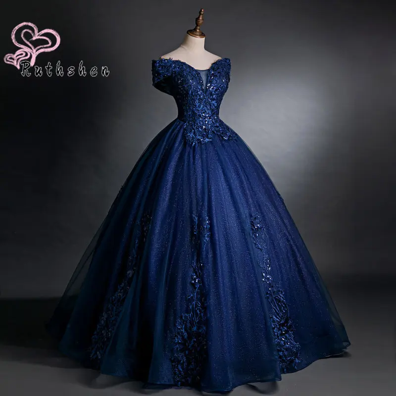 

Женское бальное платье с открытыми плечами, темно-синее платье с кружевной аппликацией и бисером для выпускного вечера, 2023